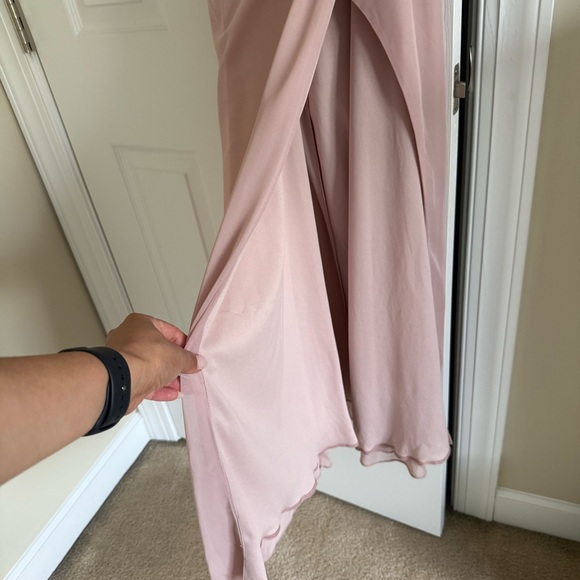Azazie Blush Pink Maxi Dress - Picture 6 of 11